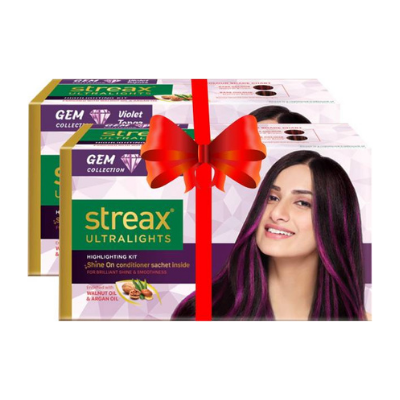 Streax Ultralights Hair Color Highlighting Kit for Women  Men 60ml Pack  of 3  Gem Collection  Violet Topaz  Contains Walnut  Argan Oil  Shine  On Conditioner  Longer Lasting Highlights Rs152  Amazon